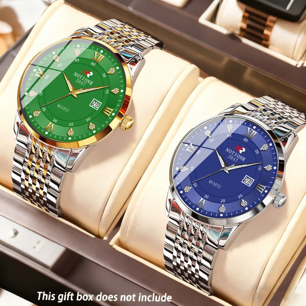 Luxury Watch With Bracelet - 클래식한 디자인의 남성용 쿼츠 시계 2개