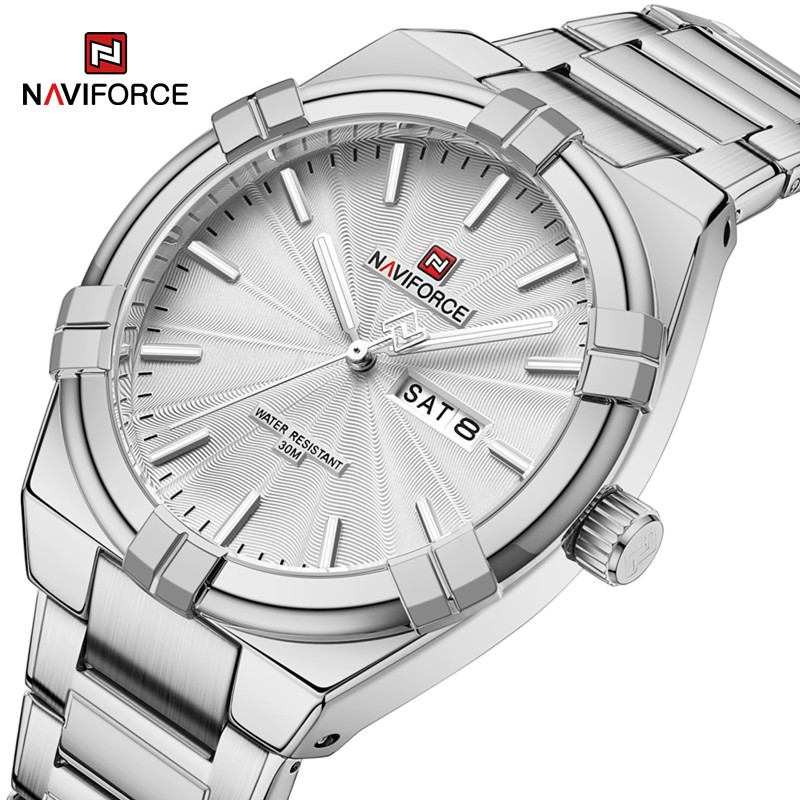 Luxury Watch Exhibition - 탑 브랜드 NAVIFORCE 남성용 시계 쿼츠