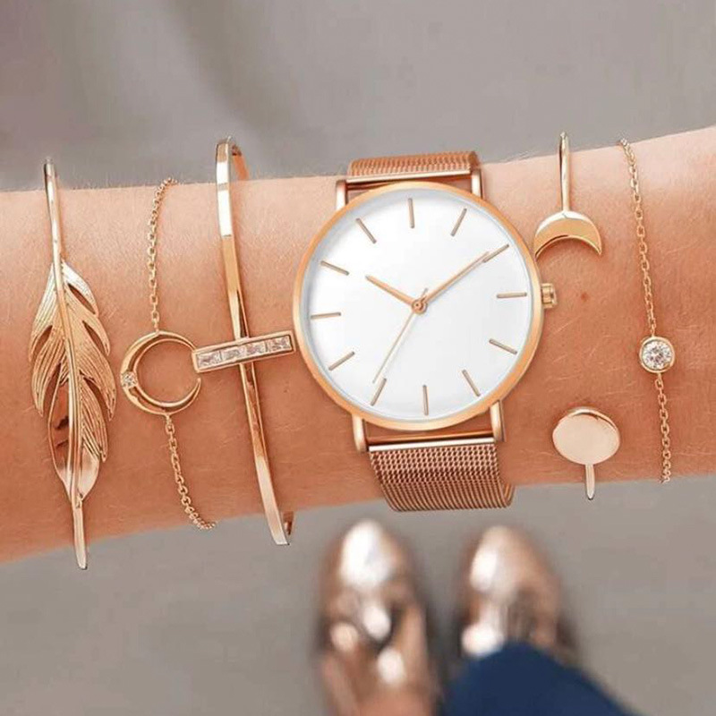 여성을위한 럭셔리 간단한 시계 스테인레스 스틸 메쉬 로 - Luxury Watch For Sale 리뷰 및 가격