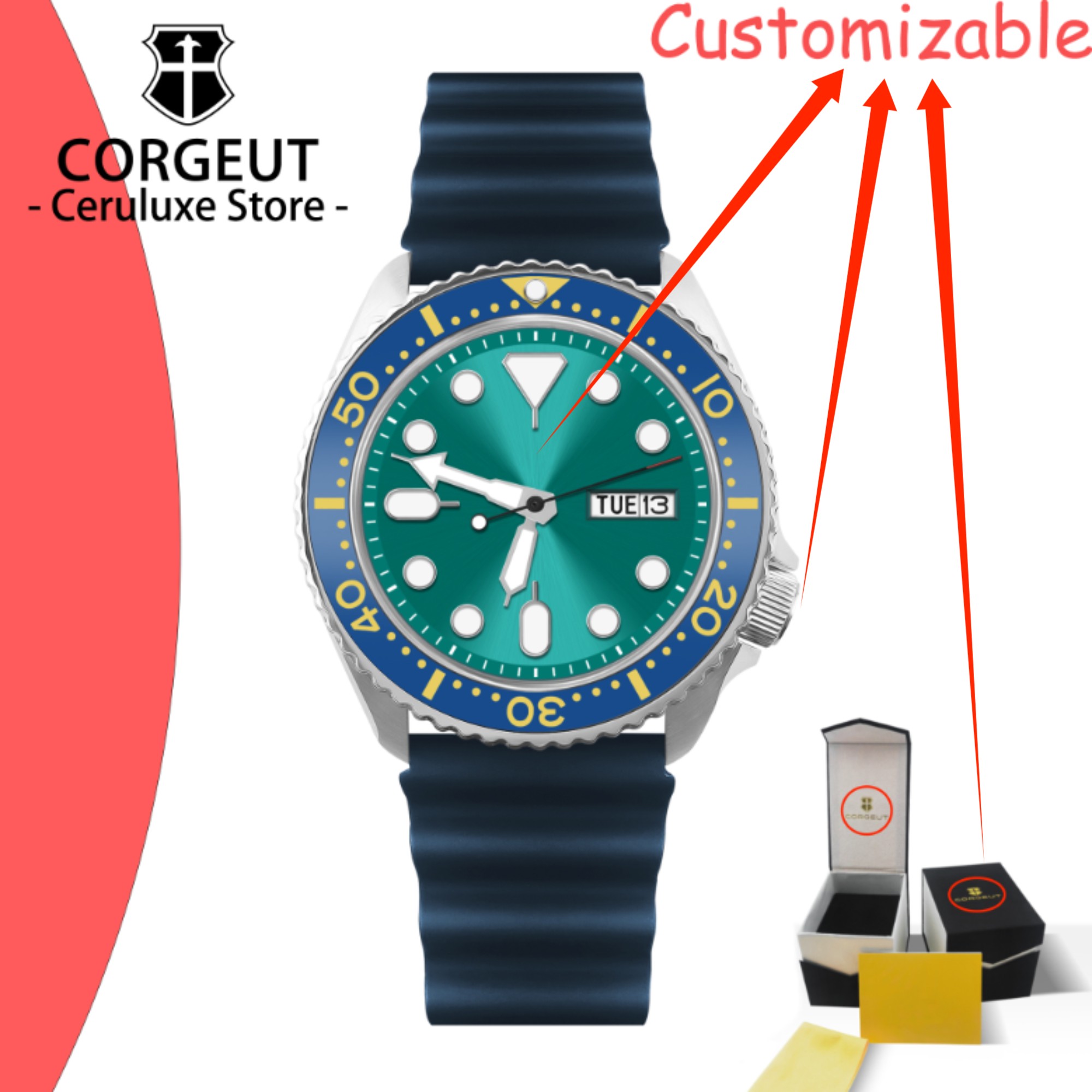 커스텀 로고 빈티지 다이버 시계, 기계식 남성용 시계, - Luxury Watch Logo 리뷰 및 가격