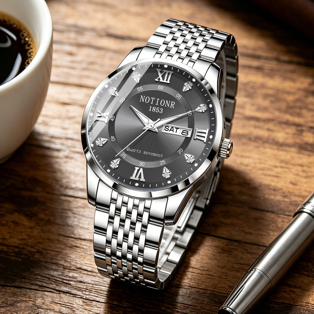 다기능 남성용 패션 시계 (날짜 표시 기능 포함) |  - Luxury Watch With Bracelet 리뷰 및 가격