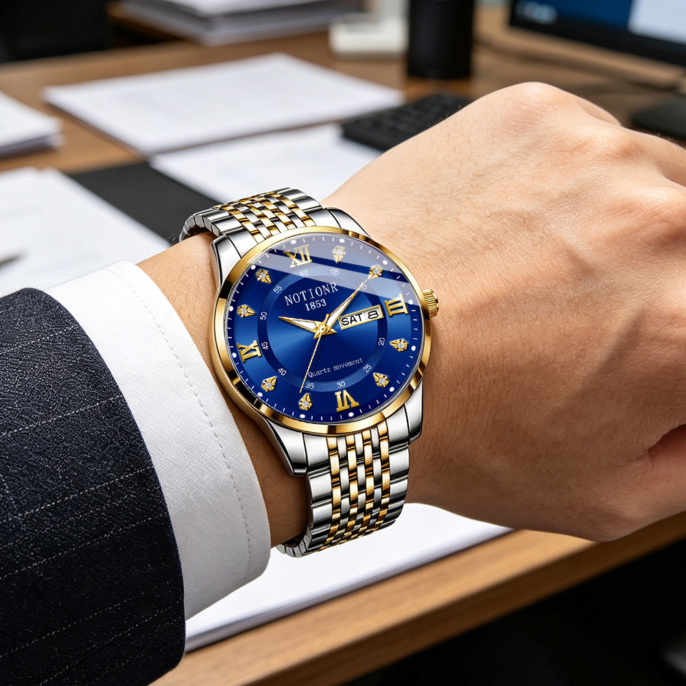 다기능 남성용 패션 시계 (날짜 표시 기능 포함) |  - Luxury Watch With Bracelet 리뷰 및 가격