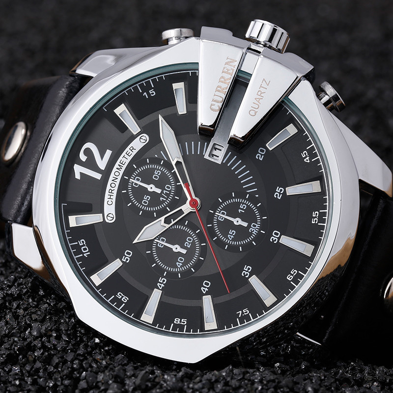Curren Mens 시계 톱 브랜드 럭셔리 골드 빅  - Luxury Watch Holder For Men 리뷰 및 가격