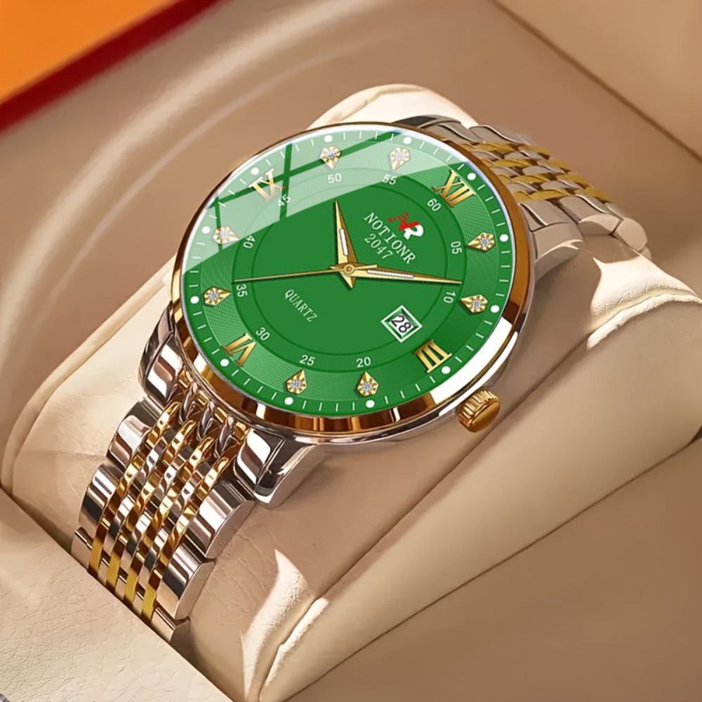 클래식한 디자인의 남성용 쿼츠 시계 2개 세트 (스테인 - Luxury Watch With Bracelet 리뷰 및 가격