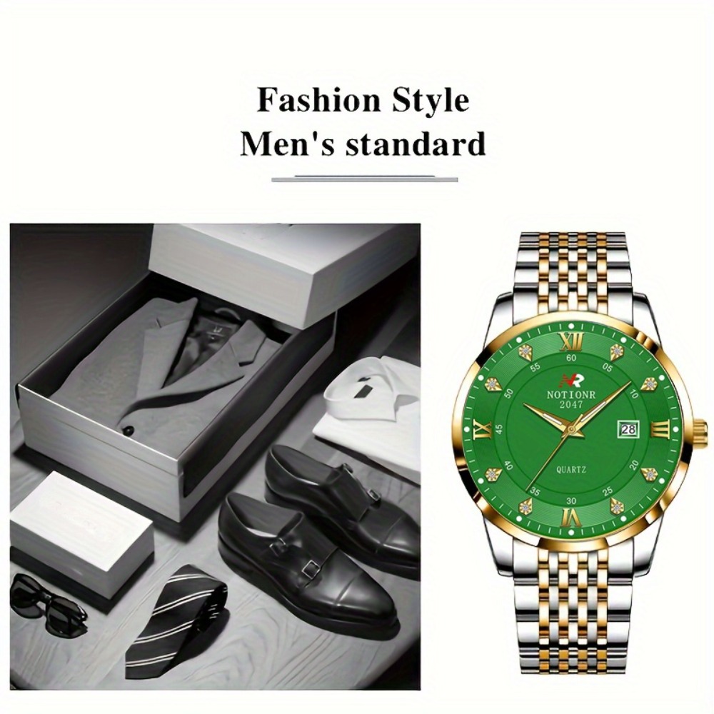클래식한 디자인의 남성용 쿼츠 시계 2개 세트 (스테인 - Luxury Watch With Bracelet 리뷰 및 가격
