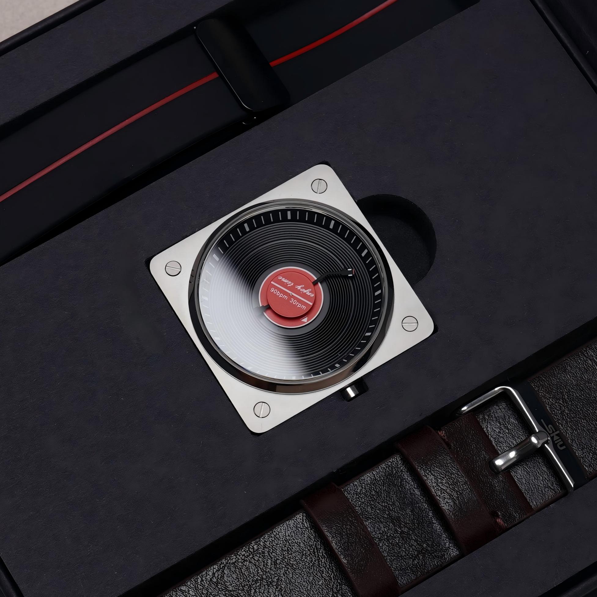 SKU 비닐 레코드 쿼츠 남성용 시계 빈티지 클래식 럭 - Luxury Watch Holder For Men 리뷰 및 가격