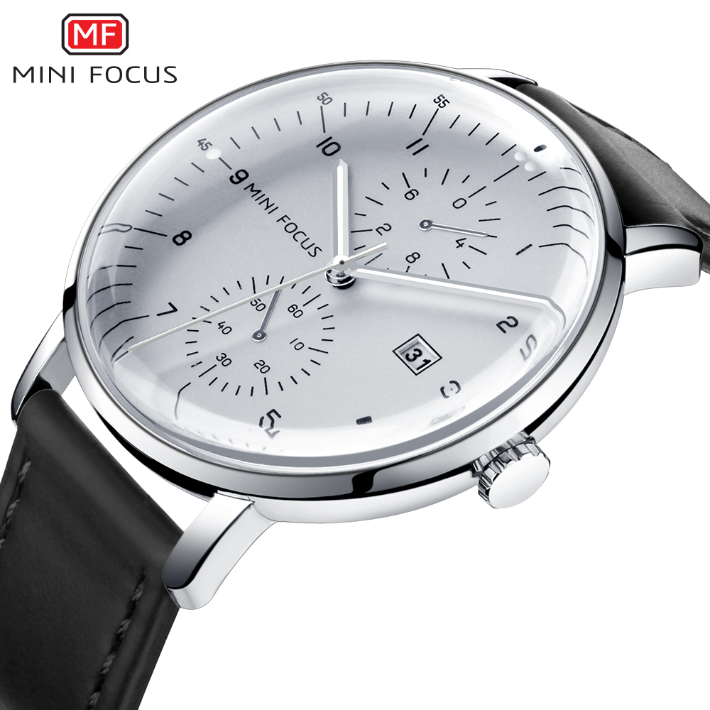 MINI FOCUS 남성용 정품 가죽 손목시계, 방수  - Luxury Watch Holder For Men 리뷰 및 가격