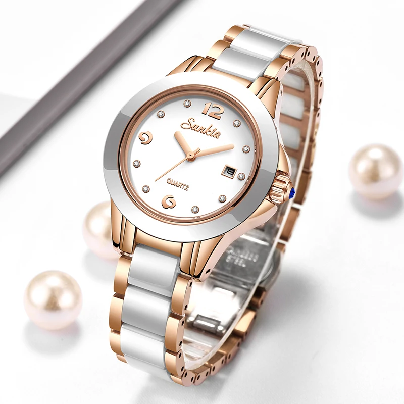 Sunkta 패션 캐주얼 쿼츠 여성 시계 우아한 럭셔리 - Luxury Watch & Jewellery 리뷰 및 가격
