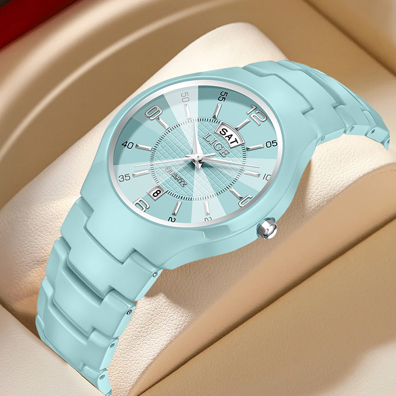LIGE 럭셔리 우아한 쿼츠 여성 시계 패션 세라믹 작 - Luxury Watch & Jewellery 리뷰 및 가격