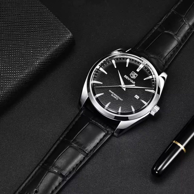 베냐르 5163 최고급 명품 밀리터리 손목시계 가죽 쿼 - Luxury Watch Holder For Men 리뷰 및 가격