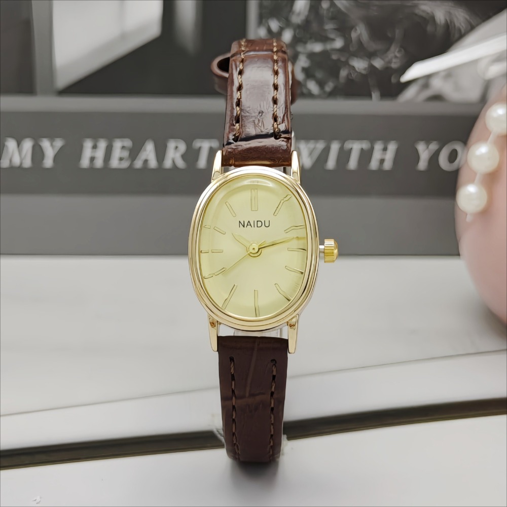 패션 브랜드 여성용 타원형 다이얼 시계 고급 가죽 스트 - Luxury Watch Brand For Women 리뷰 및 가격