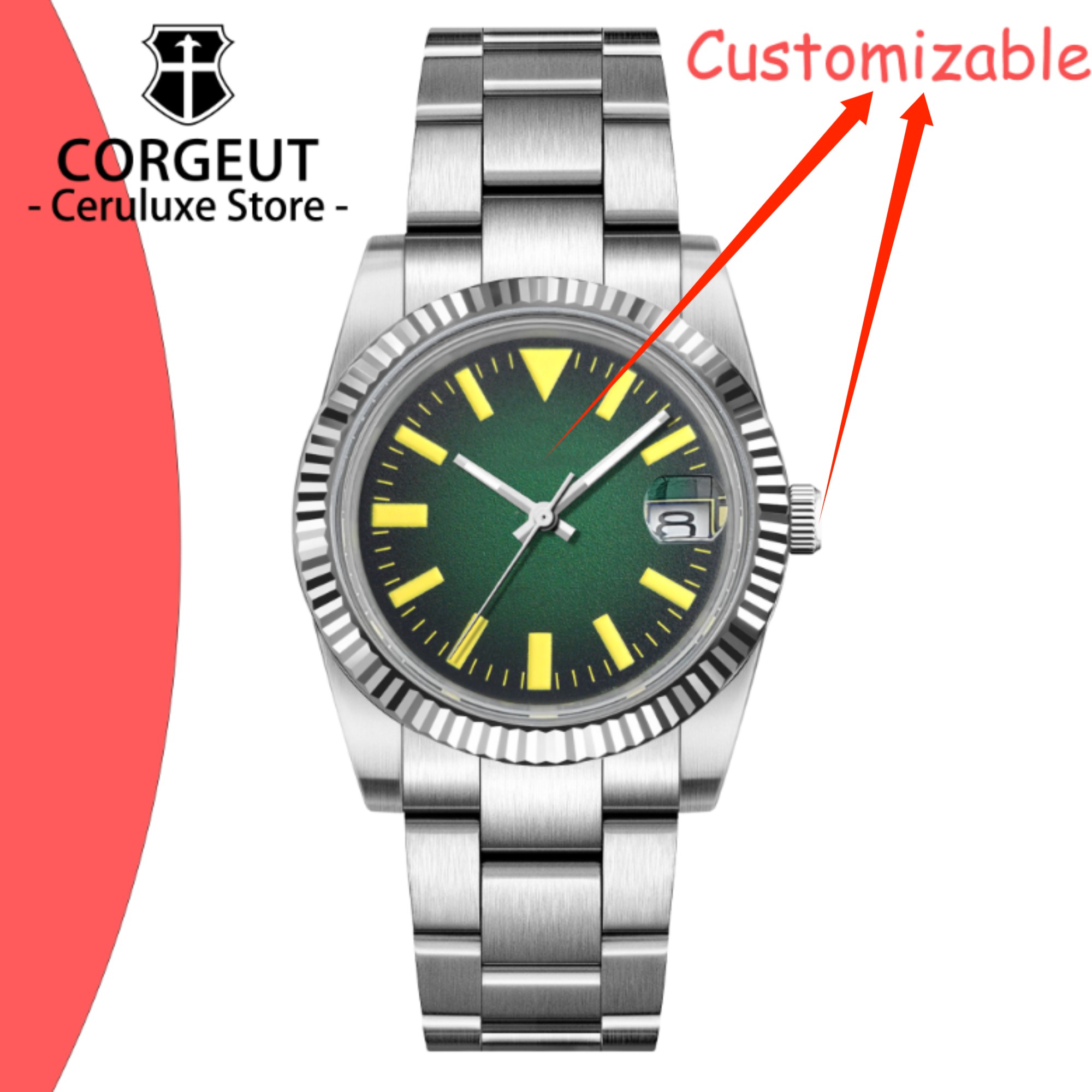맞춤형 로고 36/39mm 신형 NH35 오토매틱 기계 - Luxury Watch Logo 리뷰 및 가격