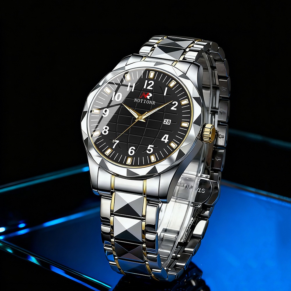 남성용 스테인리스 스틸 쿼츠 시계 |   캐주얼 시계  - Luxury Watch With Bracelet 리뷰 및 가격