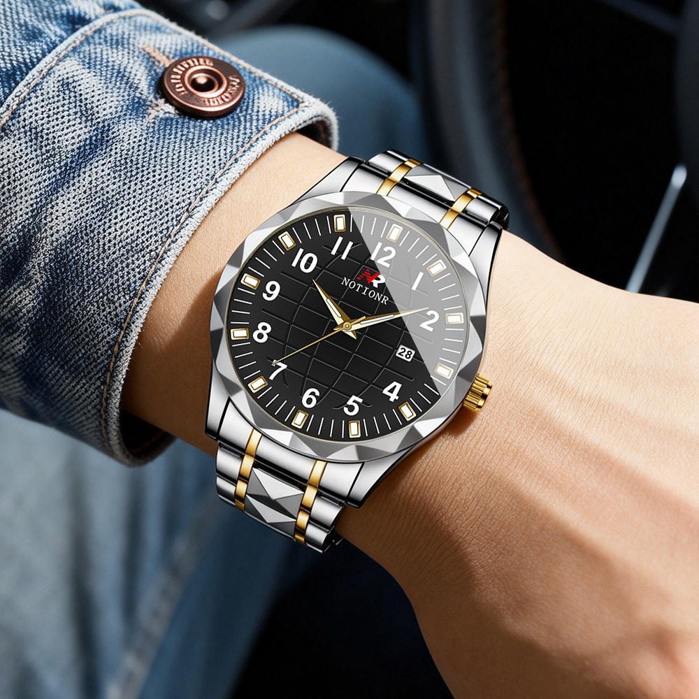 남성용 스테인리스 스틸 쿼츠 시계 |   캐주얼 시계  - Luxury Watch With Bracelet 리뷰 및 가격