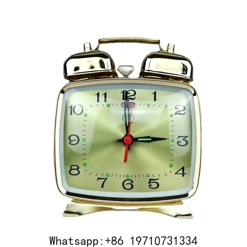 금속 기계식 알람 시계, 빈티지 침실 탁상시계, 무소음 - Table Watch Luxury 리뷰 및 가격