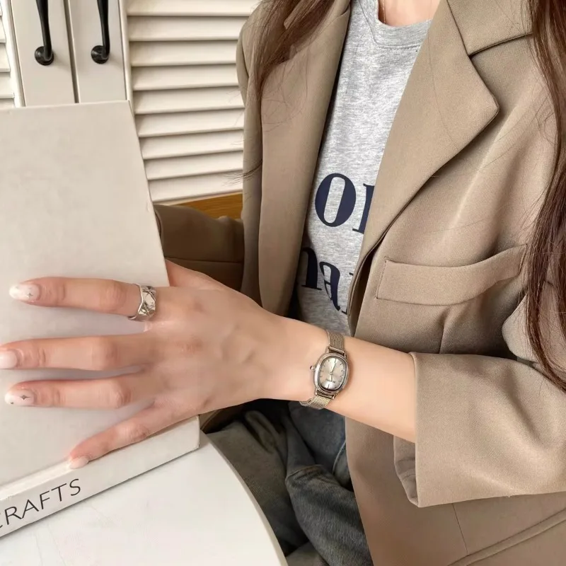 작은 타원형 다이얼 녹색 시계 간단한 스테인레스 스틸  - Luxury Watch For Sale 리뷰 및 가격