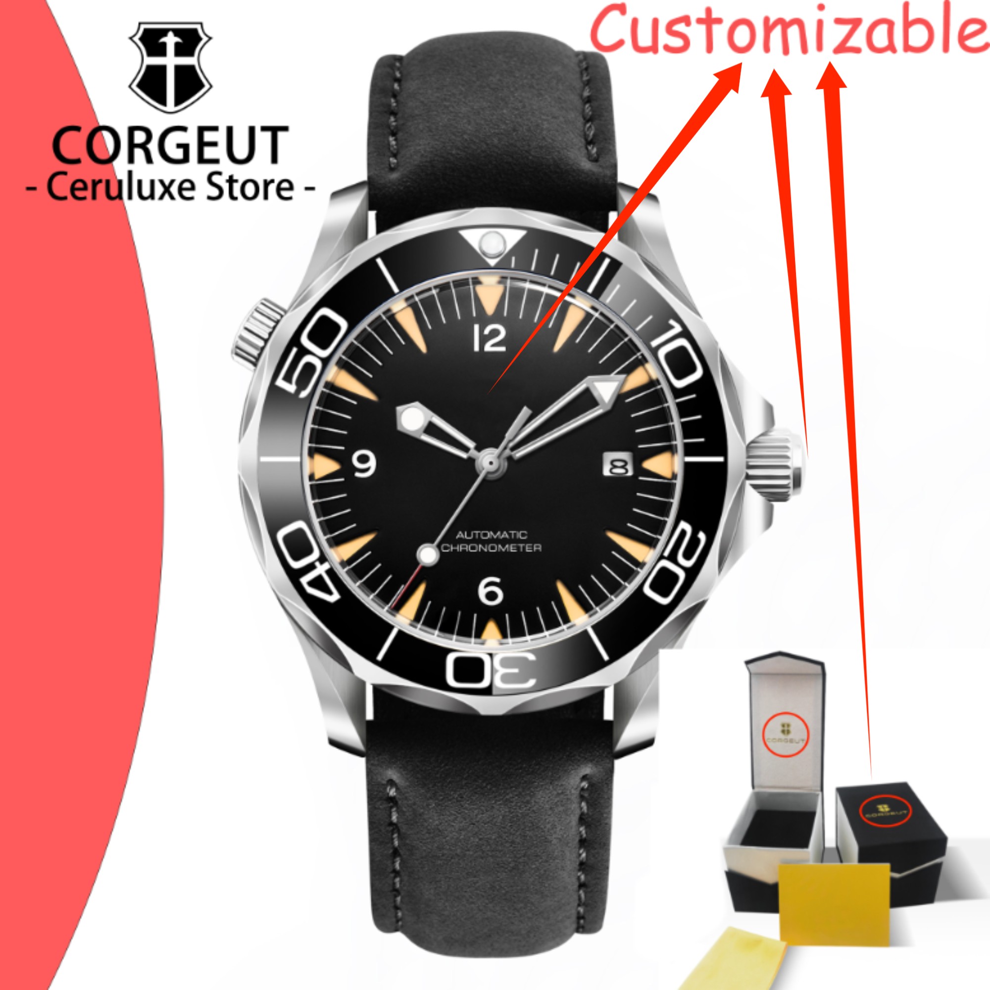 커스텀 로고 사파이어 글래스 오토매틱 기계식 시계 일본 - Luxury Watch Logo 리뷰 및 가격