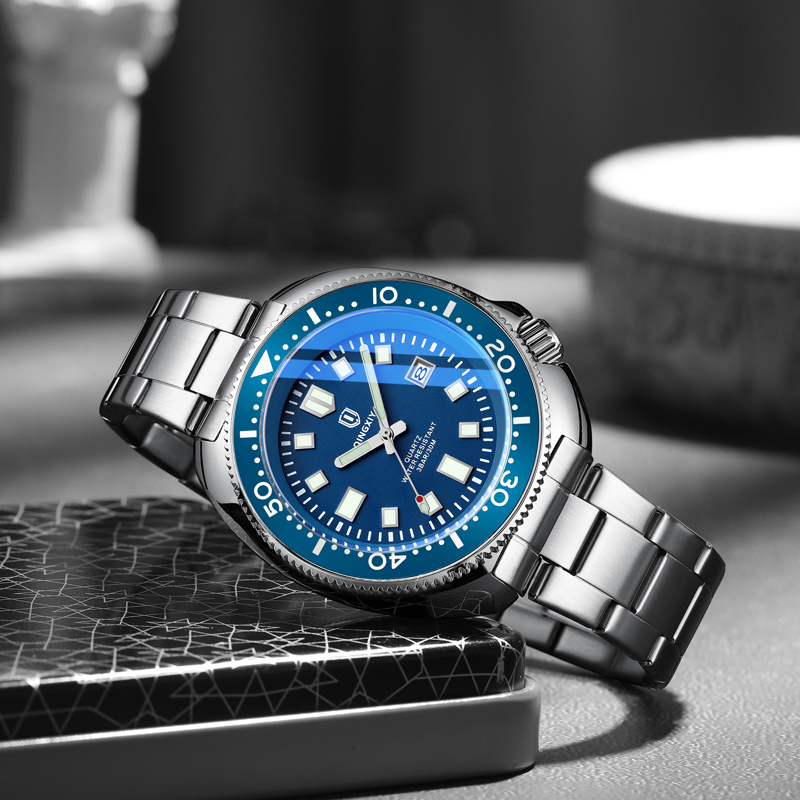 QINGXIYA 브랜드 패션 클래식 블루 쿼츠 시계 남 - Luxury Watch Exhibition 리뷰 및 가격